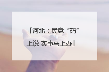 河北：民意“码”上说 实事马上办