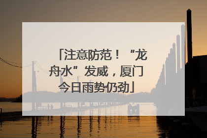 注意防范！“龙舟水”发威，厦门今日雨势仍劲