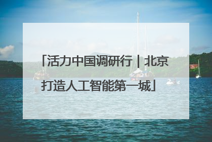 活力中国调研行｜北京打造人工智能第一城