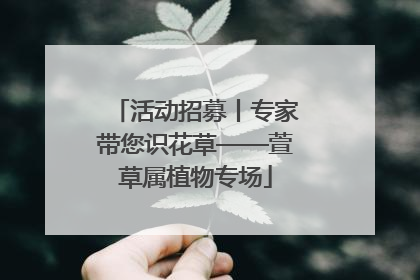 活动招募丨专家带您识花草——萱草属植物专场