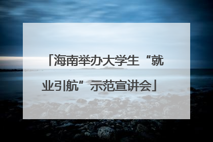 海南举办大学生“就业引航”示范宣讲会