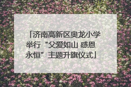 济南高新区奥龙小学举行“父爱如山 感恩永恒”主题升旗仪式