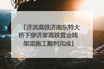 济滨高铁济南东特大桥下穿济莱高铁营业线架梁施工顺利完成