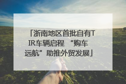 浙南地区首批自有TIR车辆启程 “购车远航”助推外贸发展