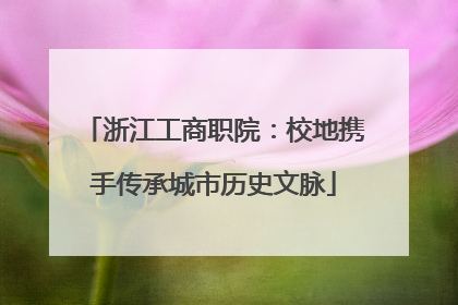 浙江工商职院：校地携手传承城市历史文脉
