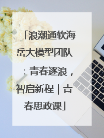 浪潮通软海岳大模型团队：青春逐浪，智启新程｜青春思政课