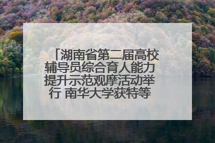 湖南省第二届高校辅导员综合育人能力提升示范观摩活动举行 南华大学获特等奖和一等奖