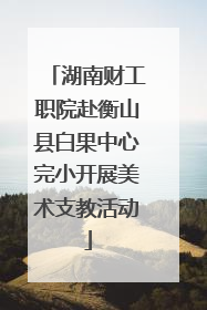 湖南财工职院赴衡山县白果中心完小开展美术支教活动