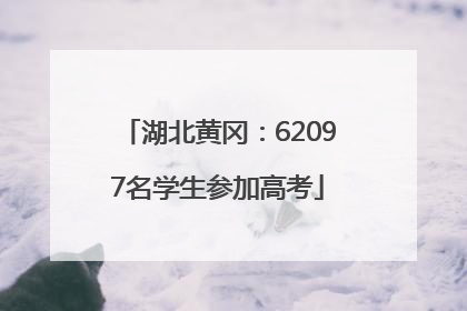 湖北黄冈：62097名学生参加高考