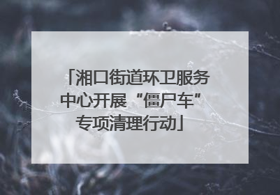 湘口街道环卫服务中心开展“僵尸车”专项清理行动