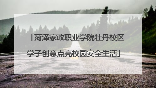 菏泽家政职业学院牡丹校区学子创意点亮校园安全生活