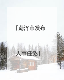 菏泽市发布人事任免