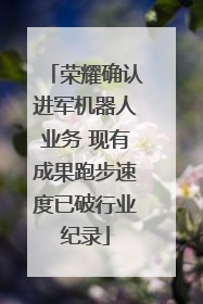 荣耀确认进军机器人业务 现有成果跑步速度已破行业纪录