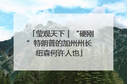 莹观天下｜“硬刚”特朗普的加州州长纽森何许人也