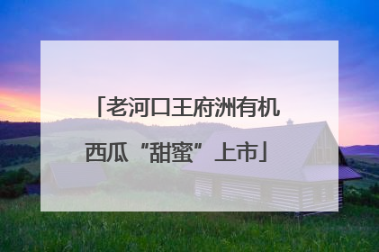 老河口王府洲有机西瓜“甜蜜”上市