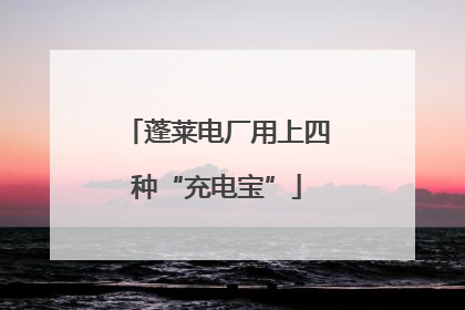 蓬莱电厂用上四种“充电宝”