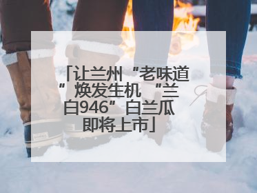 让兰州“老味道”焕发生机 “兰白946”白兰瓜即将上市