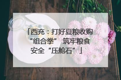 西充：打好夏粮收购“组合拳” 筑牢粮食安全“压舱石”