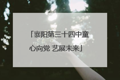 襄阳第三十四中童心向党 艺展未来