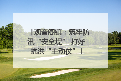 观音阁镇：筑牢防汛“安全堤” 打好抗洪“主动仗”