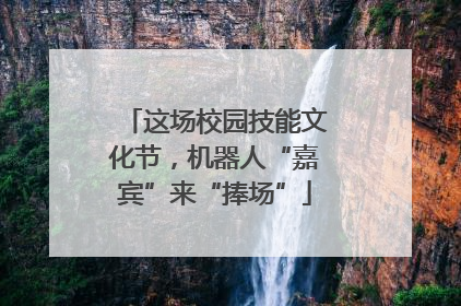 这场校园技能文化节，机器人“嘉宾”来“捧场”