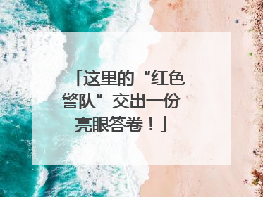 这里的“红色警队”交出一份亮眼答卷！