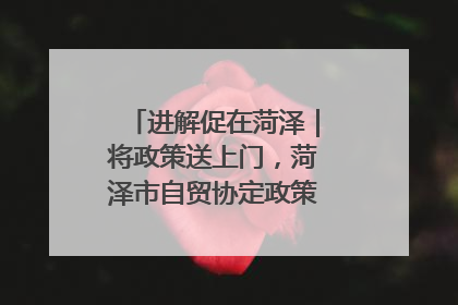 进解促在菏泽｜将政策送上门，菏泽市自贸协定政策专题宣讲会召开