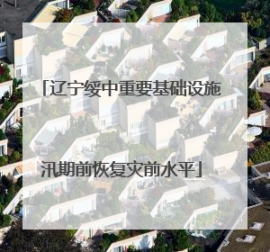 辽宁绥中重要基础设施汛期前恢复灾前水平