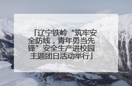 辽宁铁岭“筑牢安全防线，青年勇当先锋”安全生产进校园主题团日活动举行