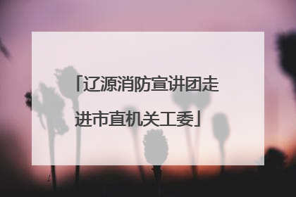 辽源消防宣讲团走进市直机关工委