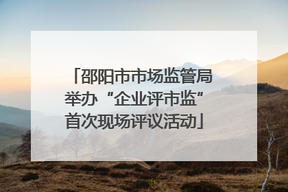 邵阳市市场监管局举办“企业评市监”首次现场评议活动