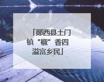 郧西县土门镇“椒”香四溢富乡民