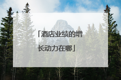 酒店业绩的增长动力在哪