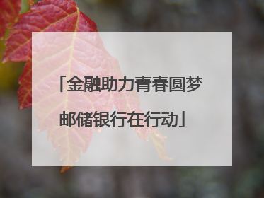 金融助力青春圆梦邮储银行在行动