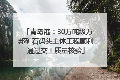 青岛港：30万吨级万邦矿石码头主体工程顺利通过交工质量核验