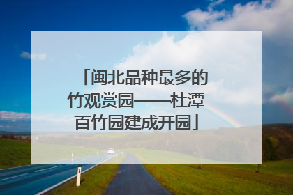 闽北品种最多的竹观赏园——杜潭百竹园建成开园