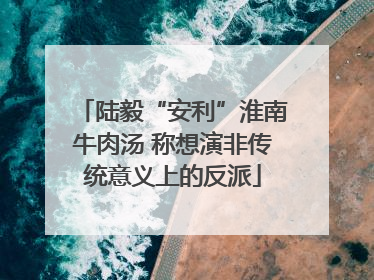 陆毅“安利”淮南牛肉汤 称想演非传统意义上的反派