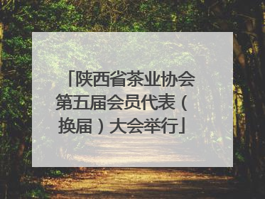陕西省茶业协会第五届会员代表（换届）大会举行