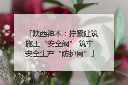 陕西神木：拧紧建筑施工“安全阀” 筑牢安全生产“防护网”