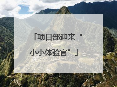 项目部迎来“小小体验官”