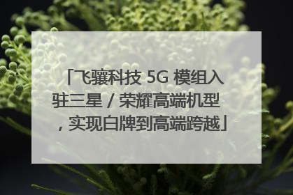 飞骧科技 5G 模组入驻三星 / 荣耀高端机型，实现白牌到高端跨越