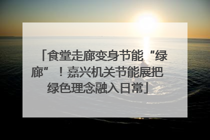 食堂走廊变身节能“绿廊”！嘉兴机关节能展把绿色理念融入日常