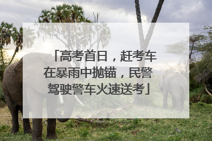 高考首日，赶考车在暴雨中抛锚，民警驾驶警车火速送考