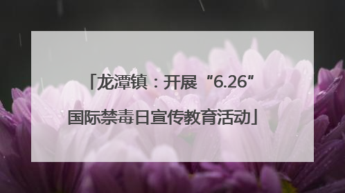 龙潭镇：开展“6.26”国际禁毒日宣传教育活动