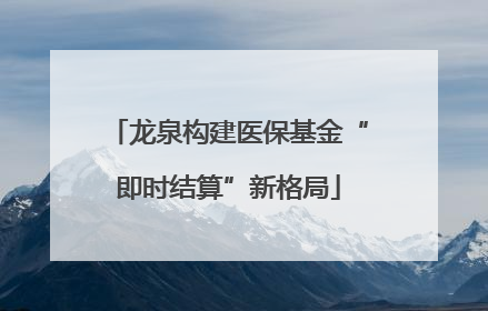 龙泉构建医保基金“即时结算”新格局