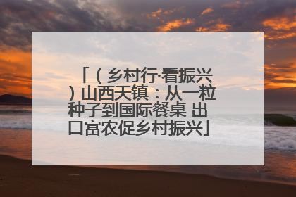 （乡村行·看振兴）山西天镇：从一粒种子到国际餐桌 出口富农促乡村振兴
