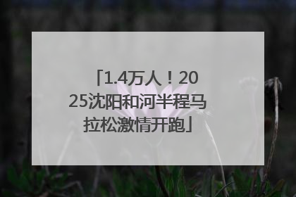 1.4万人！2025沈阳和河半程马拉松激情开跑