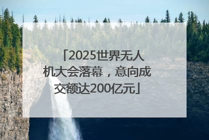 2025世界无人机大会落幕，意向成交额达200亿元