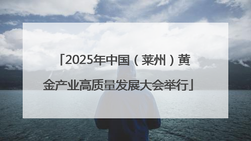 2025年中国（莱州）黄金产业高质量发展大会举行