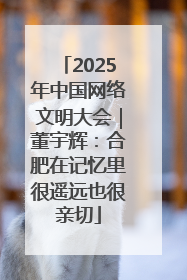 2025年中国网络文明大会｜董宇辉：合肥在记忆里很遥远也很亲切